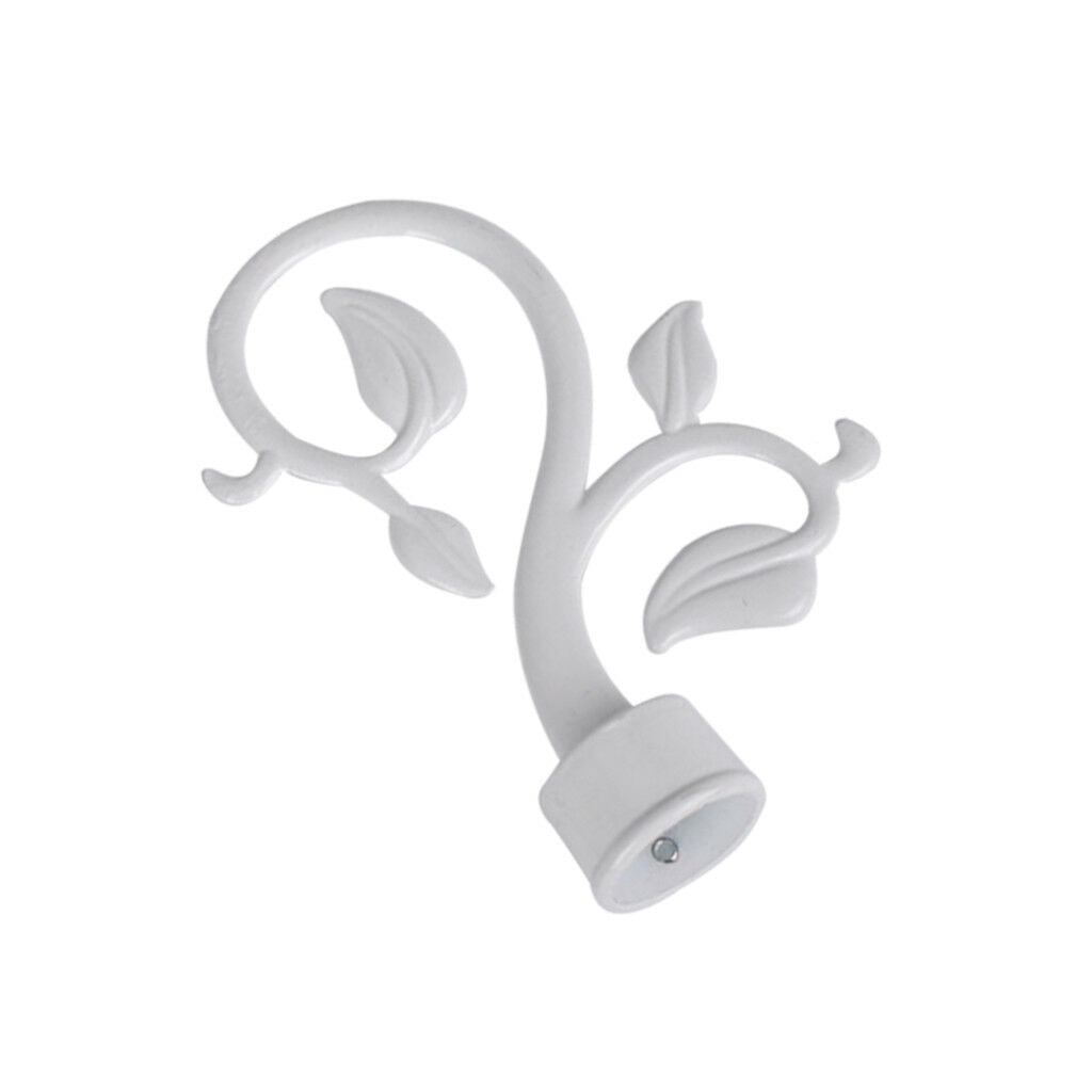 1  Drapery Curtain Rod Ends Caps Finials for 28mm Dia. Pole White L