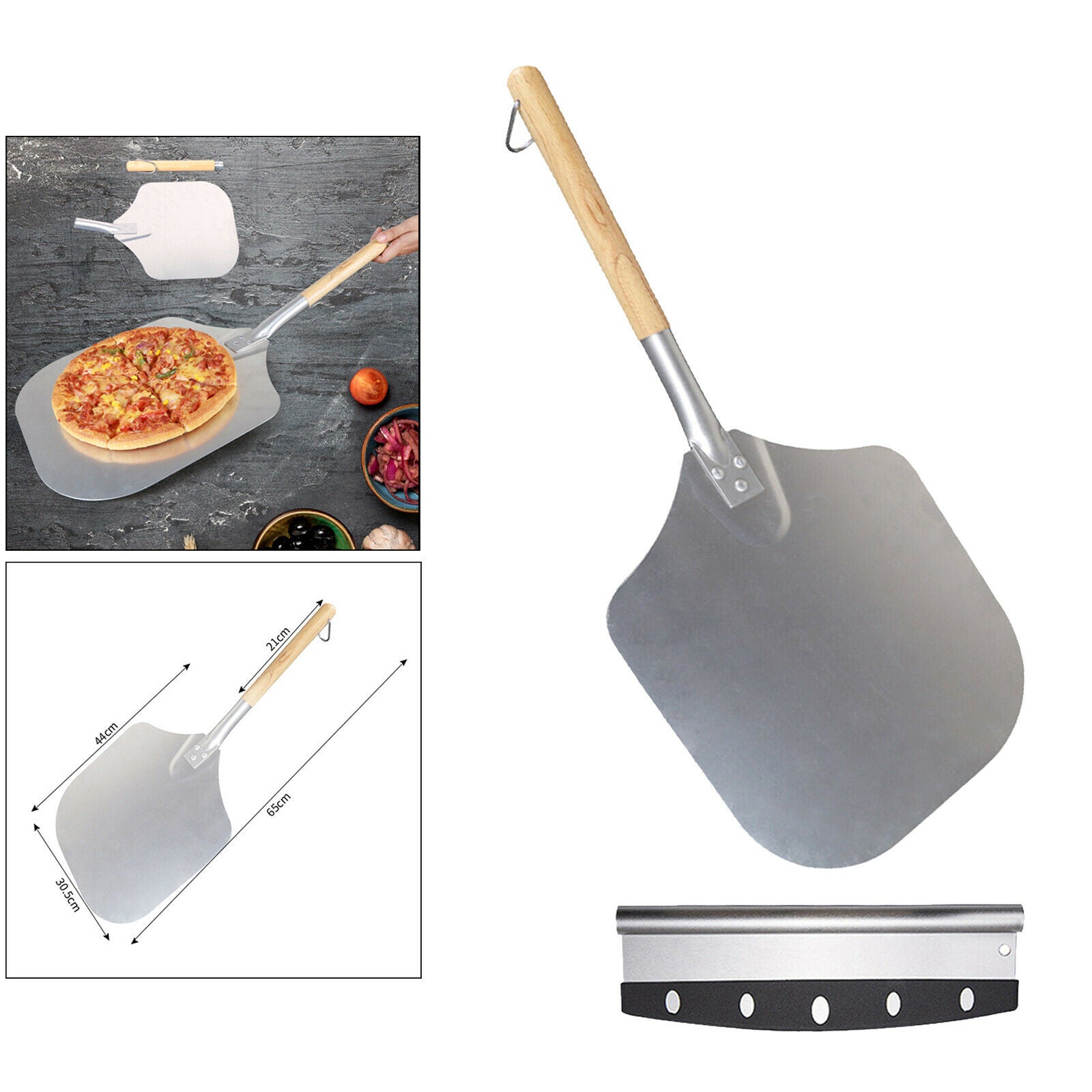 Alloy Pizza Peel Pizza Spatula Cake Lifter Paddle Tray for Kitchen Bakery
