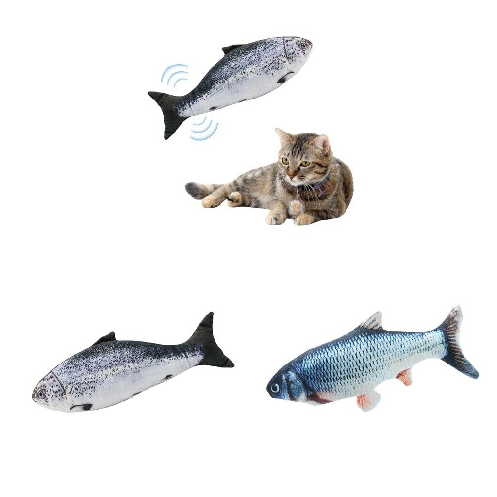 2x Cat Kitty Electric Fish Toys Cat Chew Teeth Cleaning Kicker For Cat