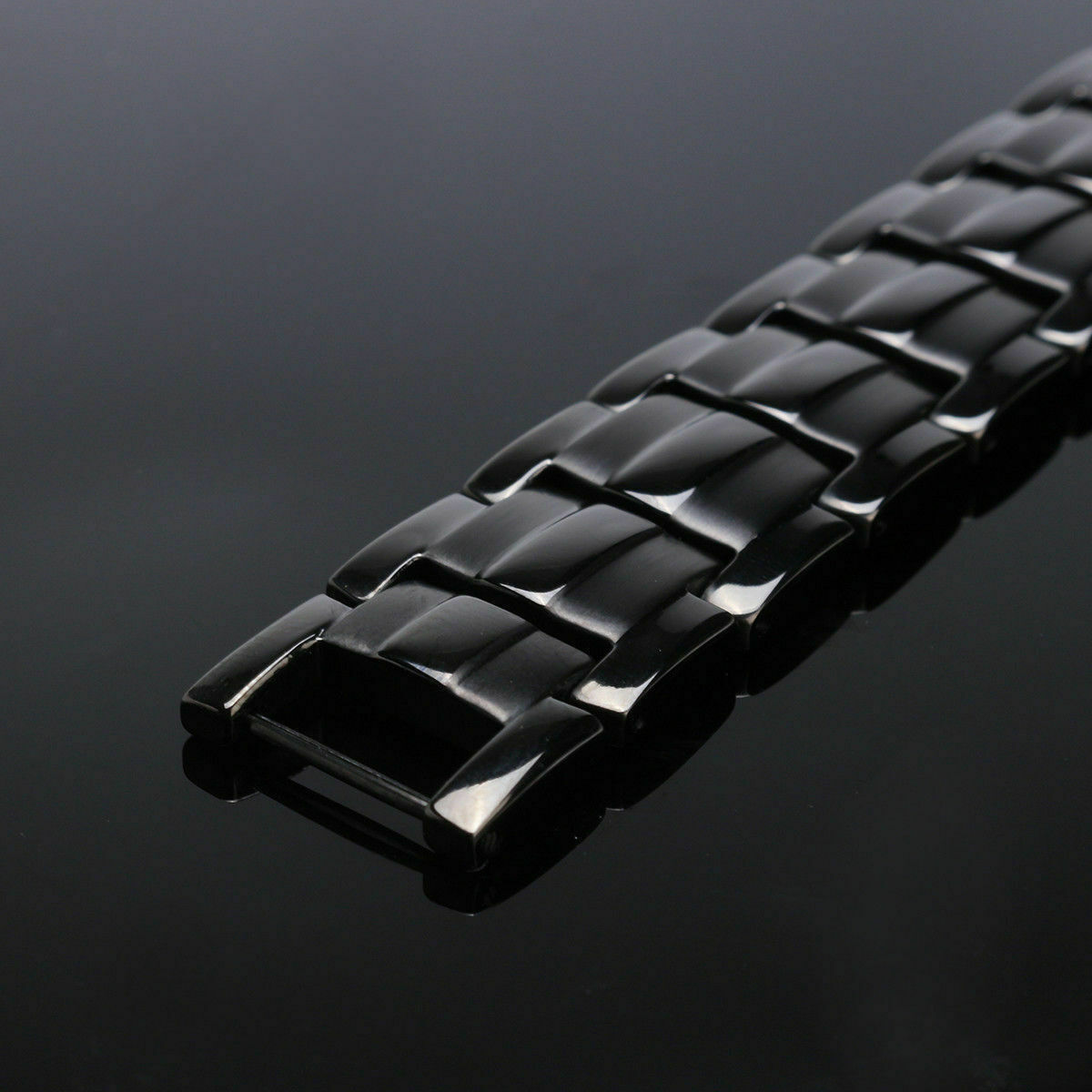 Men Titanium Magnetic Energy Germanium Armband Bracelet Health Bio 4in1 Black