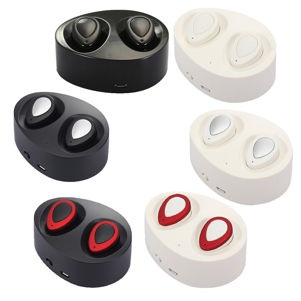 Mini Bluetooth 4.2 Earbuds Wireless Headphone Earphones with Charging Case Black