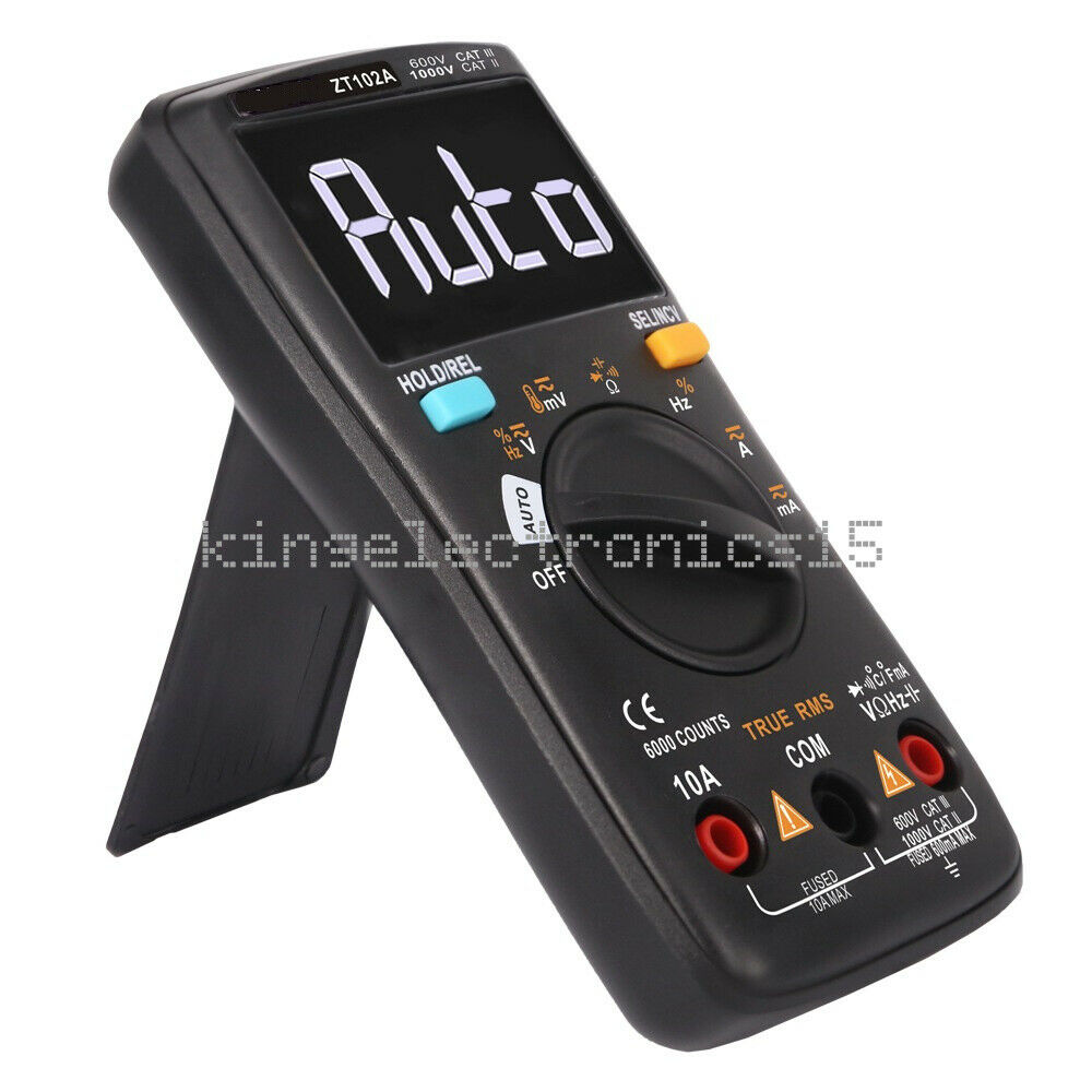 Digital Multimeter TRMS AC/DC Voltage Current Temp Diode Ohm Frequency Tester