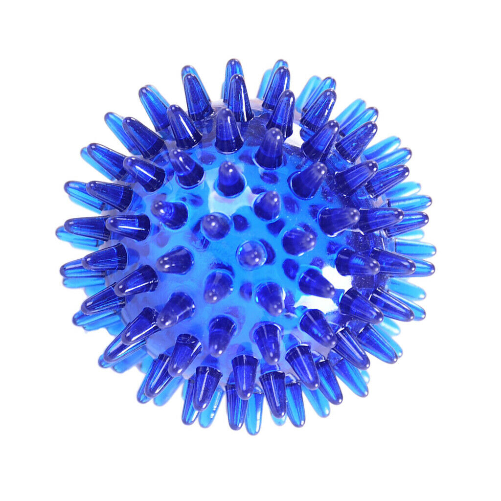 Spiky Massage Ball Soft for Palm Feet Arm Neck Back Strengthen 7cm Blue