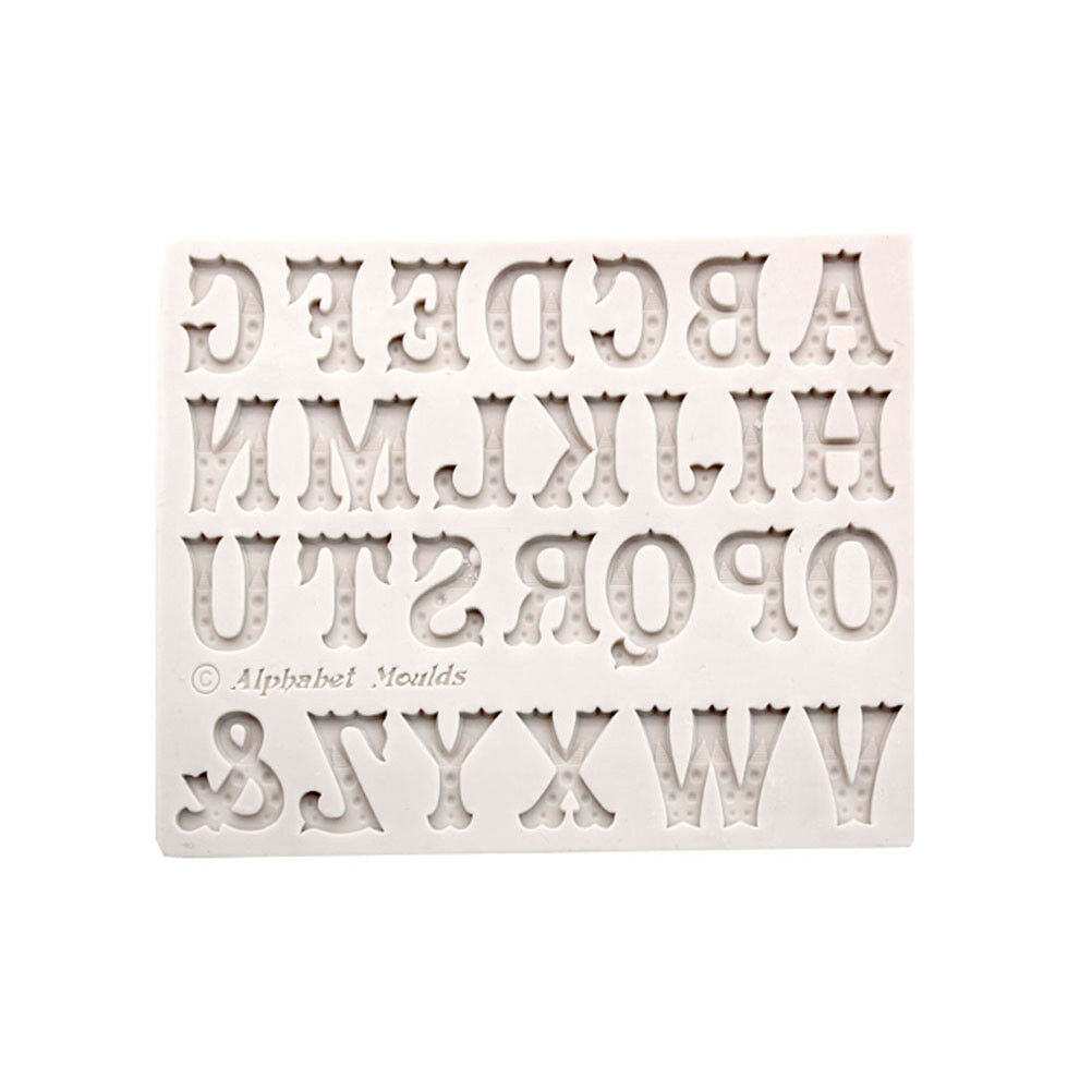 English Alphabets Letter Silicone Fondant Mold Chocolate Mould Cake Decor  Tt