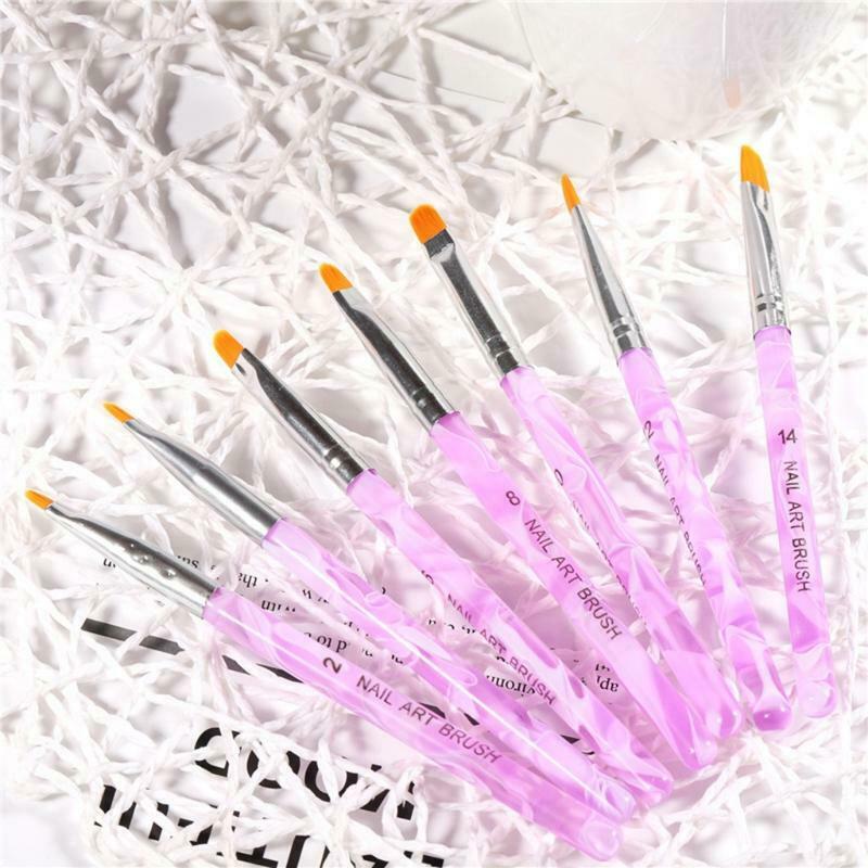 7pcs/set Nail Art Design Gradient Brushes Painting Detailing Liner Manicure Tool