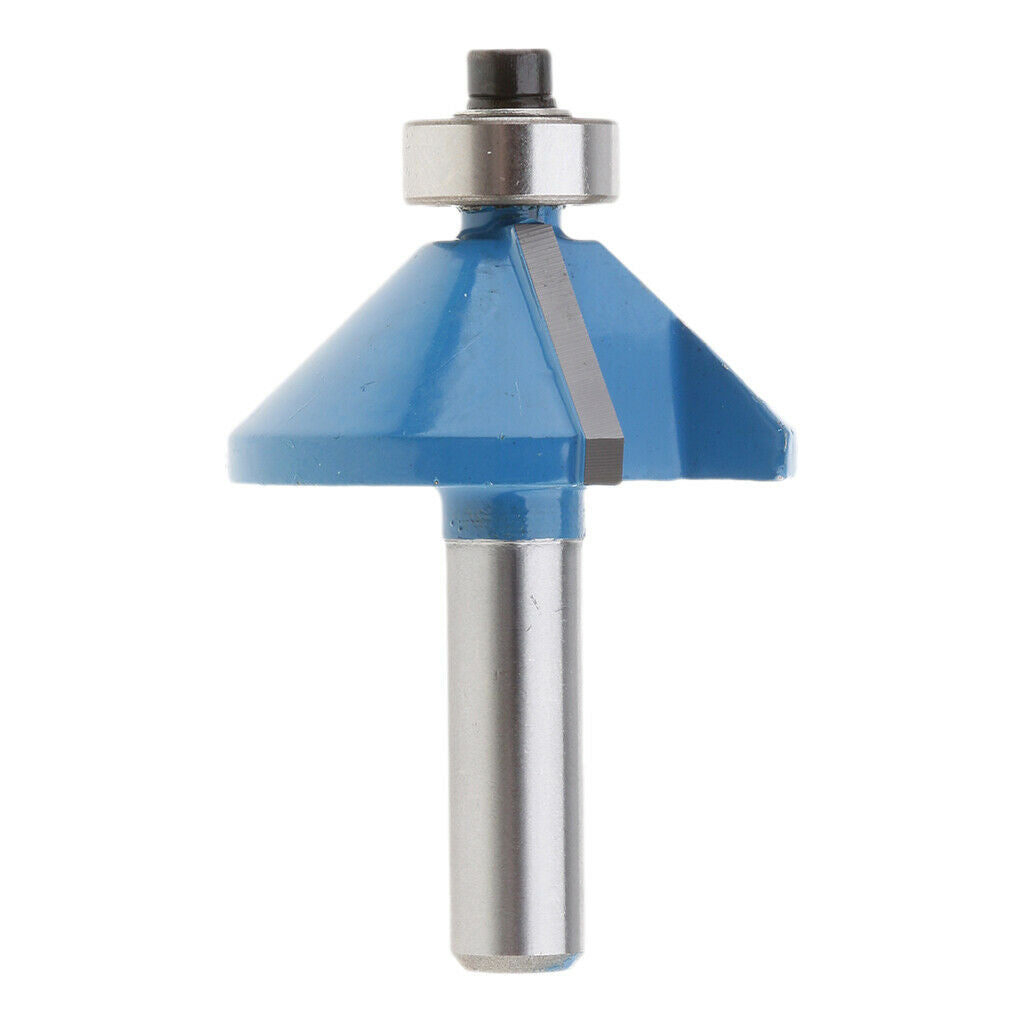 8mm Shank 45 Degree Chamfer Bevel Edging Router Bit Woodworking Cutter #20