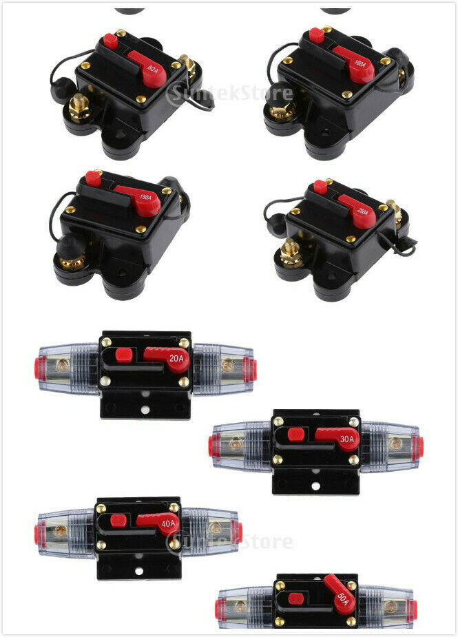 20A Manual Reset Car Auto Inline Circuit Breaker Platinum Terminal Block