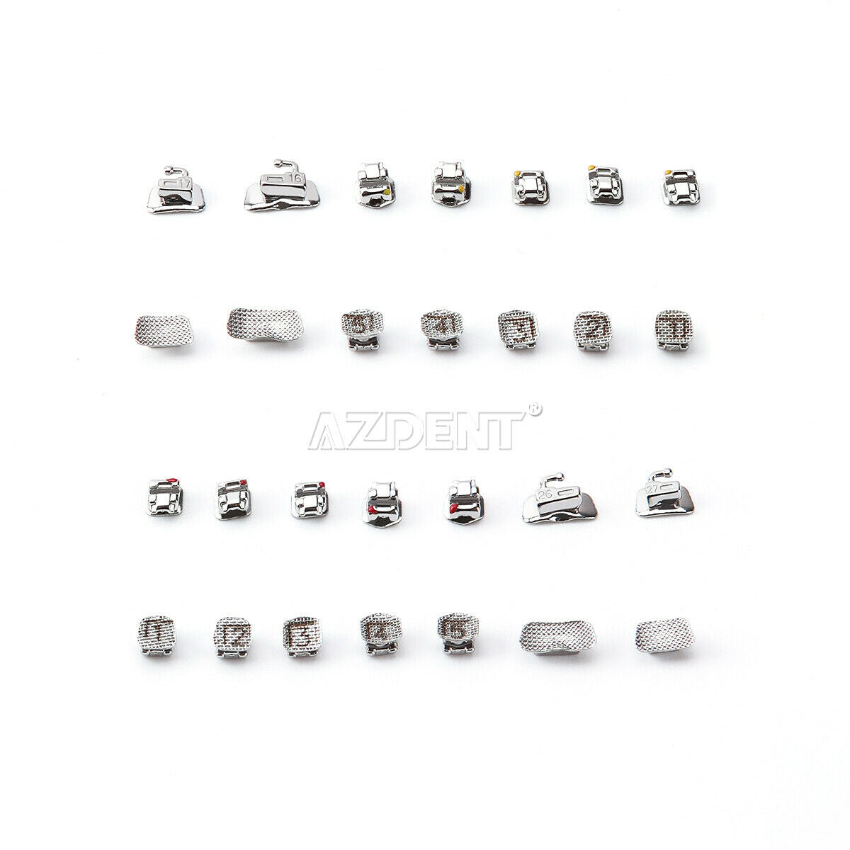 3X AZDENT Dental Orthodontic Self-Ligating Brackets Roth.022 Movable Hook 3 4 5
