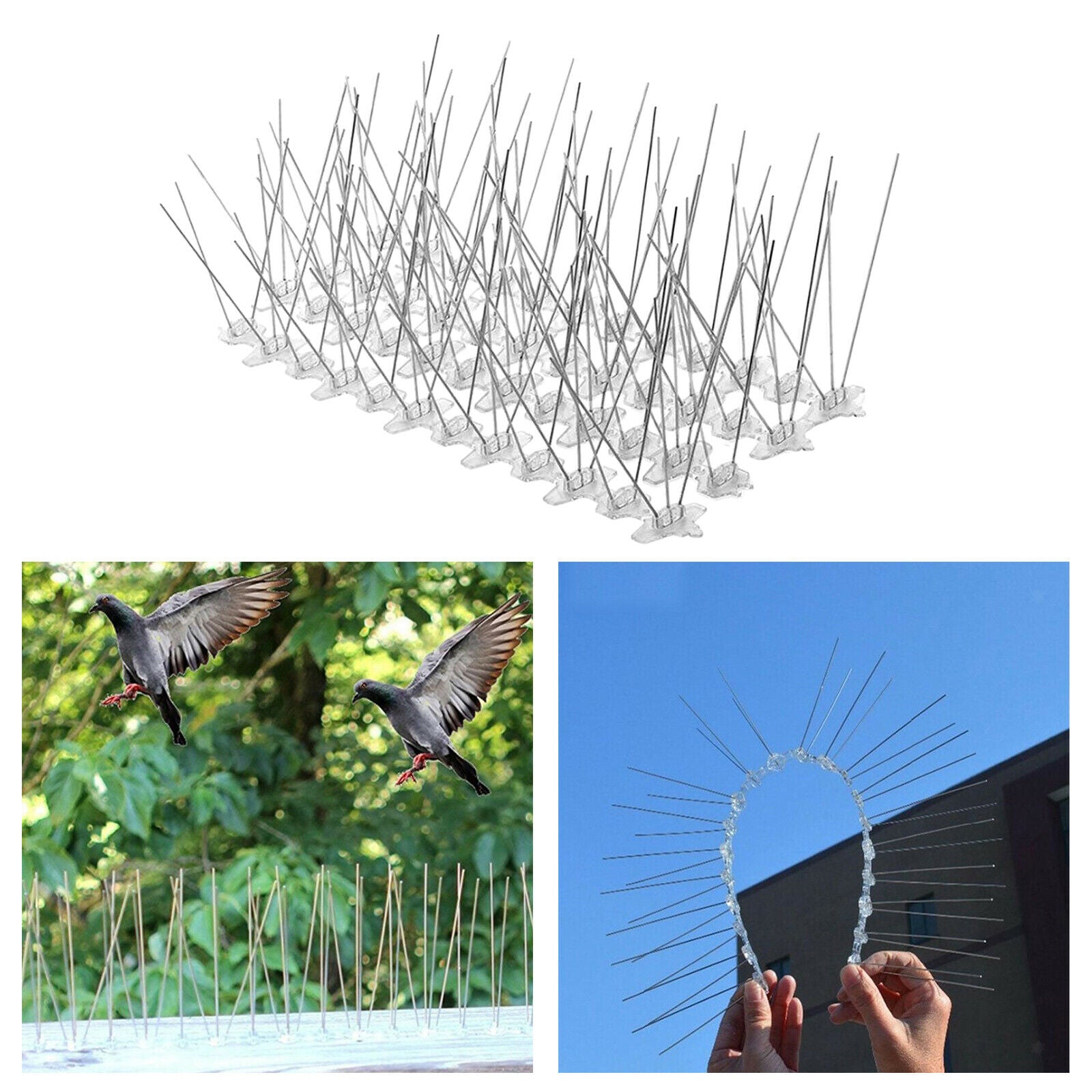 12pcs Fence Wall Spikes Small Birds Spikes Deterrent Wall Spikes Cover Roof