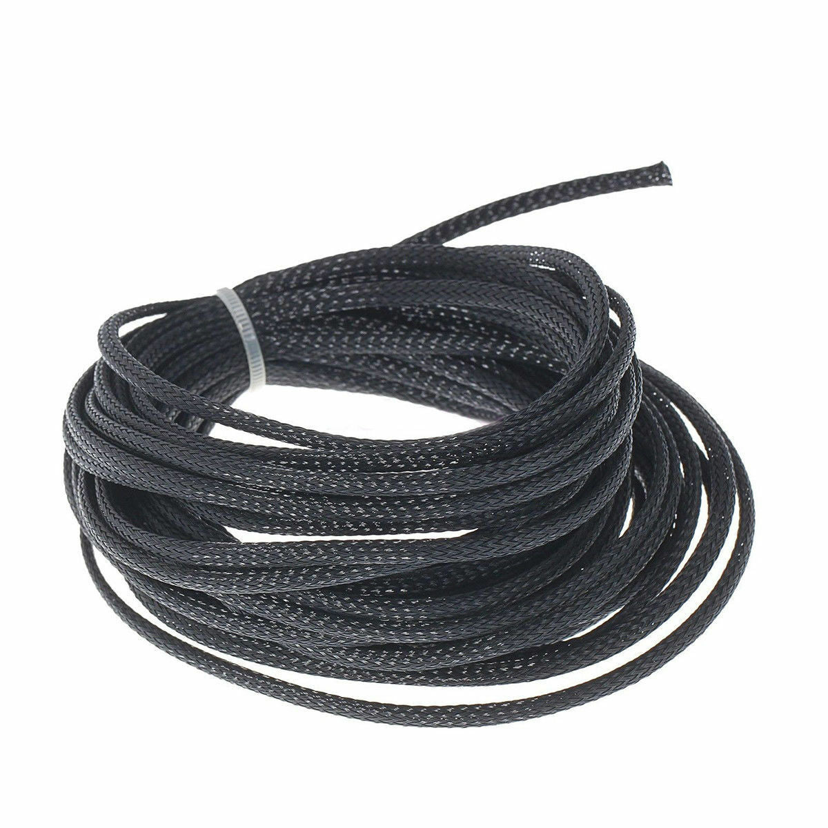 10Mx4mm Black Expandable Wire Cable Sleeving Sheathing Braided Loom Tubing