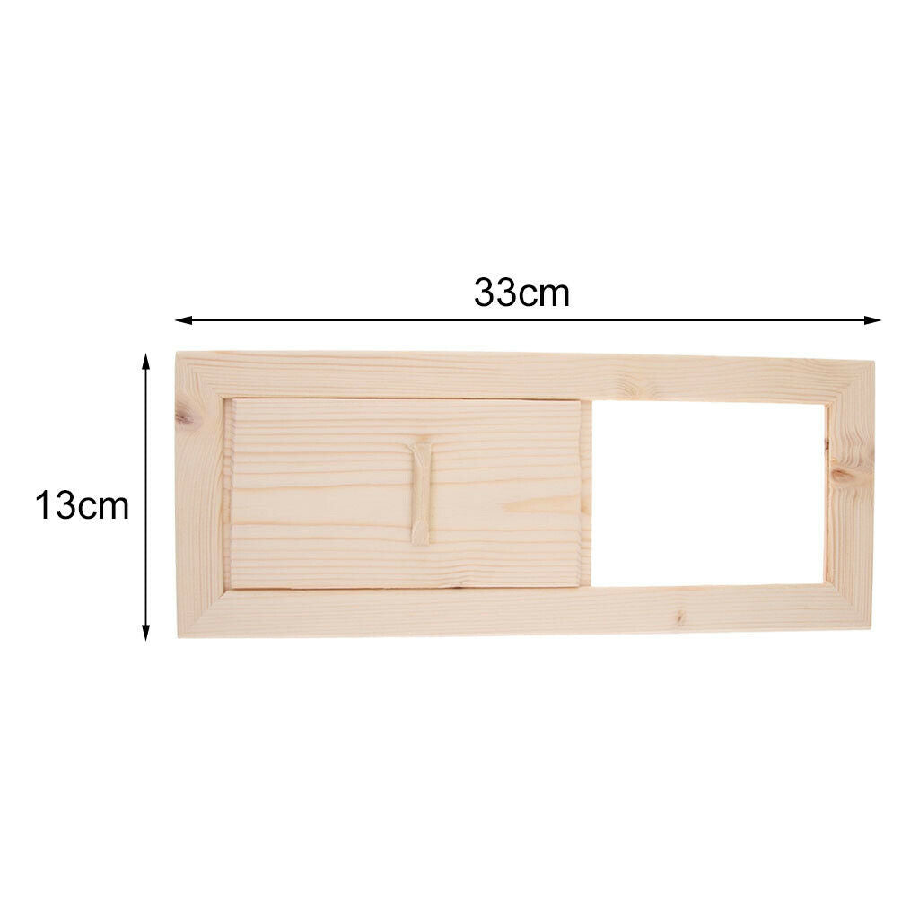 2 x Wood Sauna Air Vent Panel Adjustable Ventilation Louvers Spa Air Vent Grille