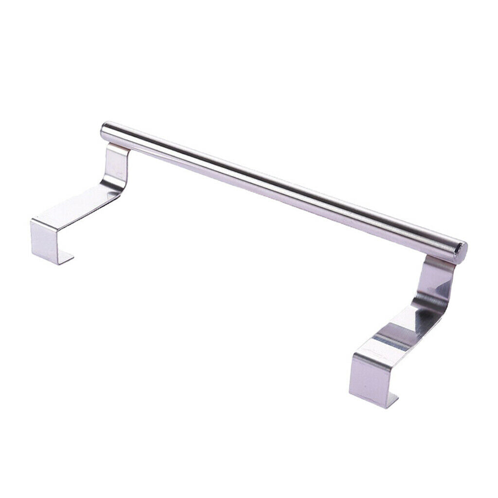 2Pcs Stainless Steel Towel Cupboard Door Kitchen Towel Over Holder