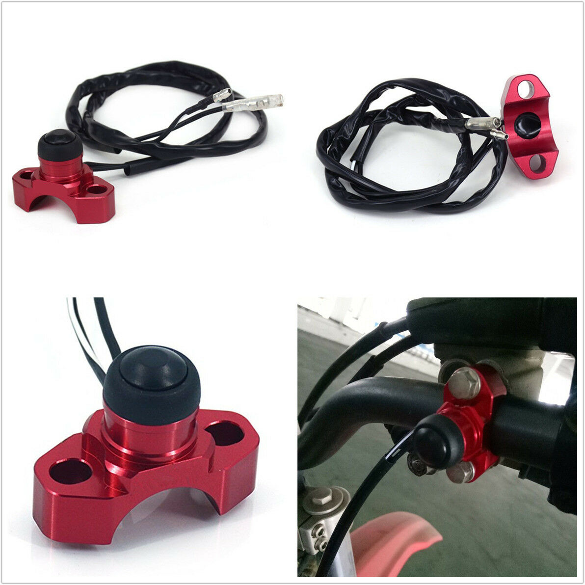 Universal CNC Engine Stop Start Kill Switch Button For Suzuki Dirt Bike Quad ATV