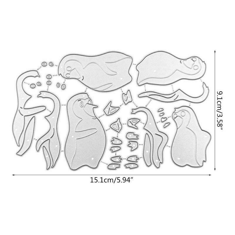 Penguin Metal Cutting Dies Stencil Scrapbooking DIY Album Stamp Paper Embossing