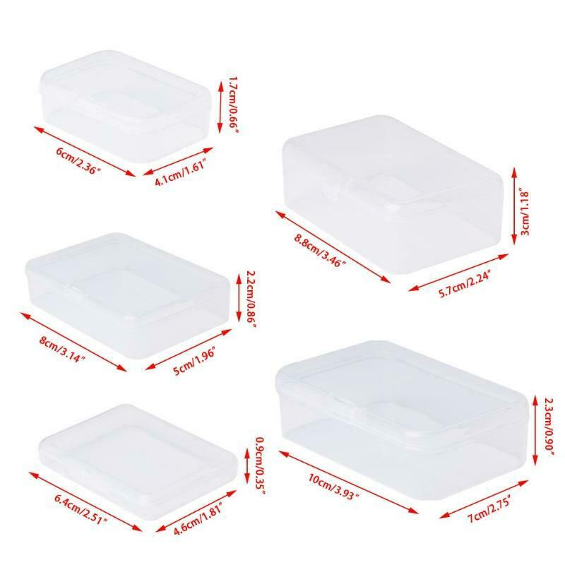 Rectangular Plastic Clear Transparent Storage Box Collection Container Organizer