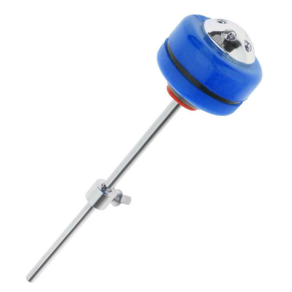 Round Shape Stainless Steel Shaft 15x5cm Silicone Bass Drum Beater Blue