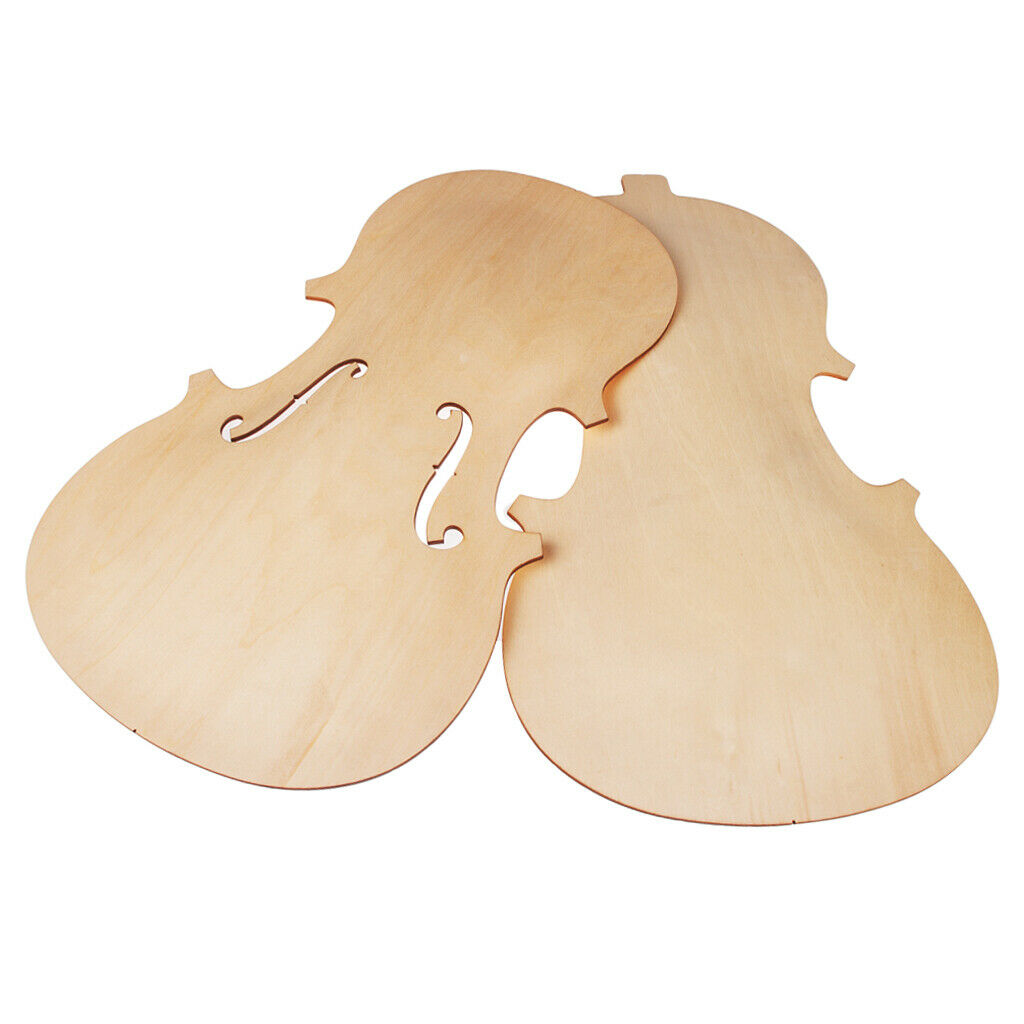 2Pcs Solid Wood Violin Panels Front Back Plate Unpainted DIY Instruments