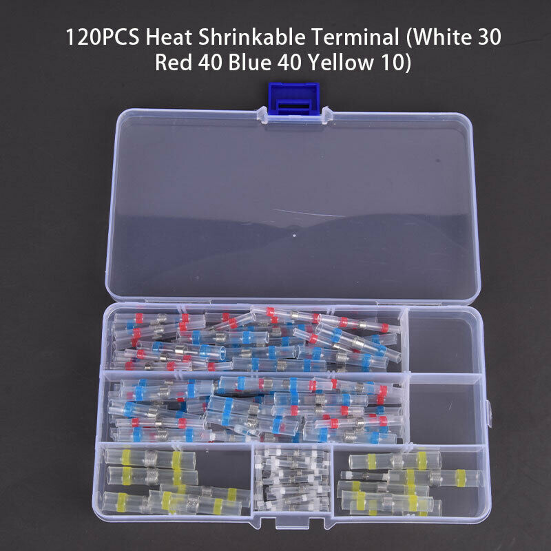 120PCS Seal Welding Heat Shrinkable Wire Connector Soldering Sleeve TerminalBDA