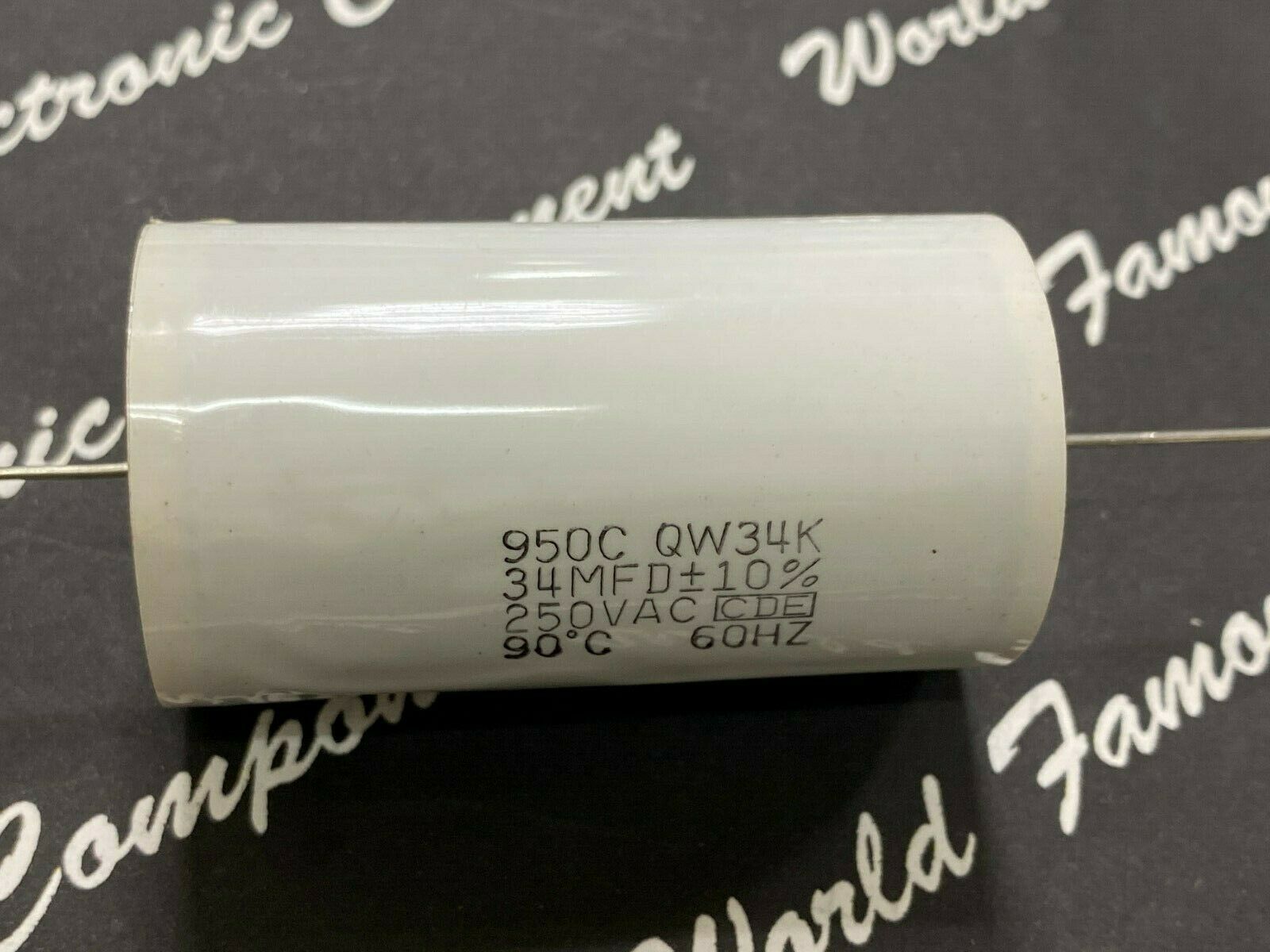1pcs-CDE 950 34uF 250V(ac) 10% 950CQW34K Polypropylene Axial Film Capacitor