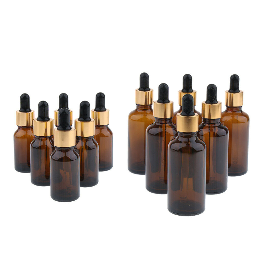 12 Pieces 15ml/50ml Refillable Dropper Bottles Essential Oils Cosmetics Perfume