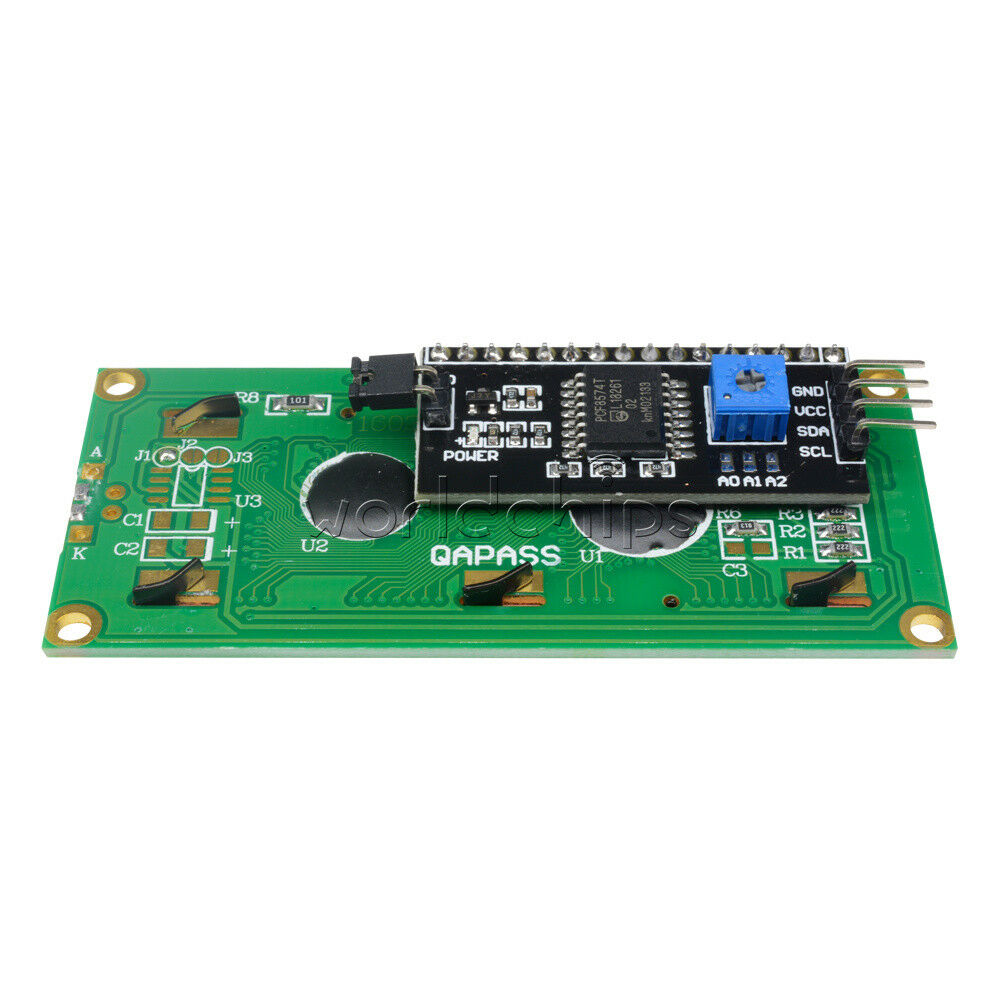 5PCS Blue Display IIC/I2C/TWI/SPâ€‹â€‹I Serial Interface 1602 16X2 LCD Module TOP