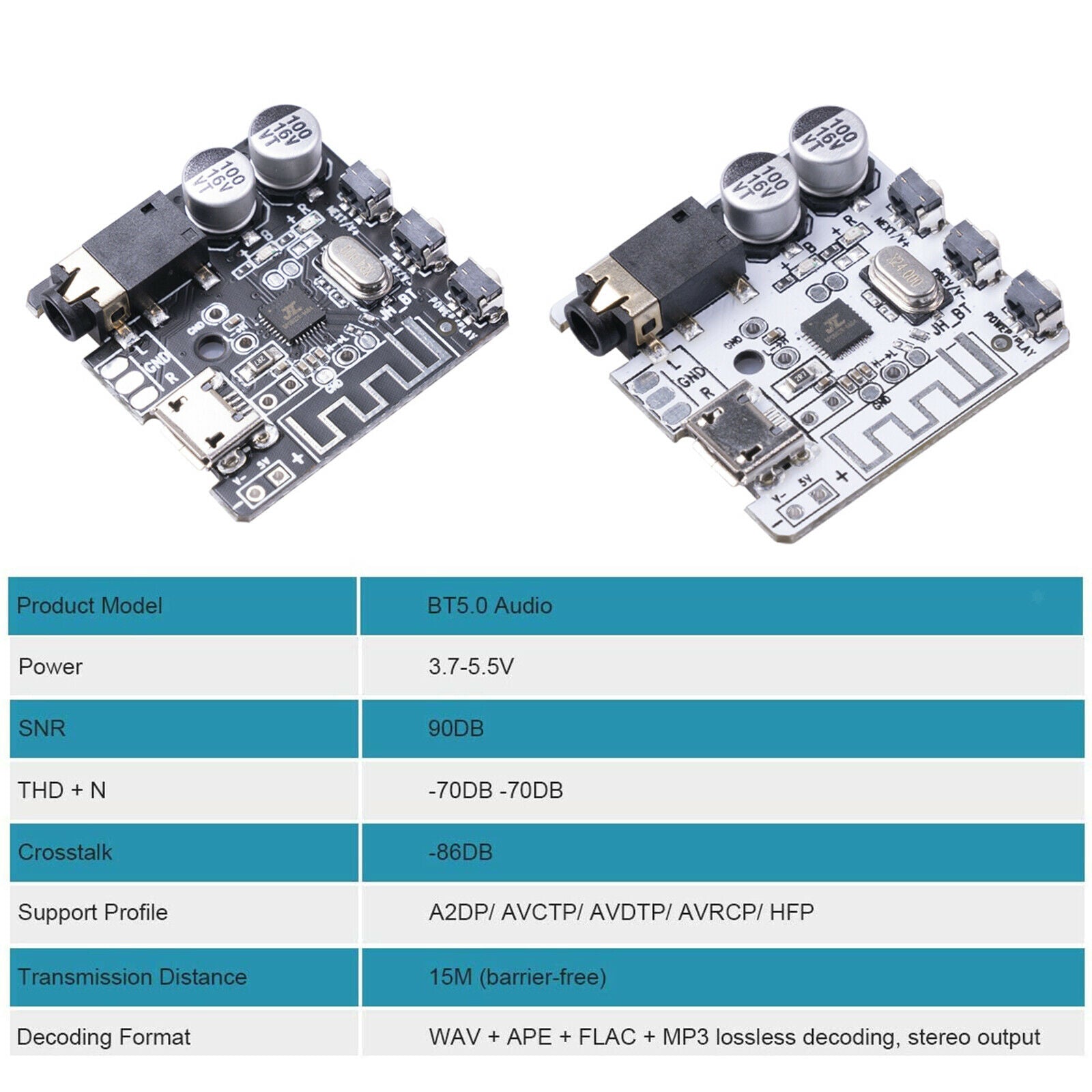 Audio Receive Smart Audio Receiver BT5.0 Module PC Circuit Board for 3.7V
