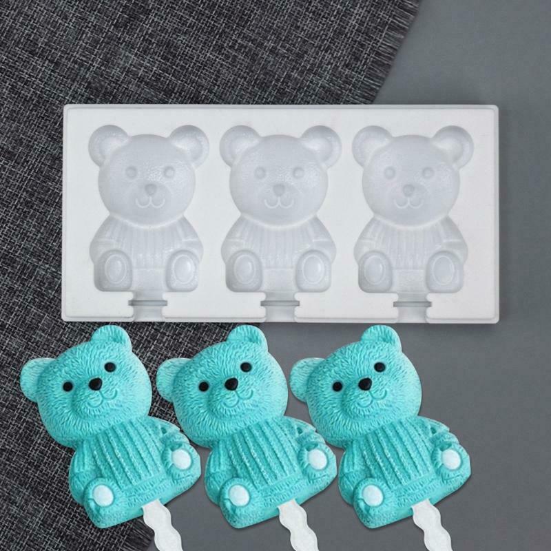 Food Grade Silicone Lollipop Mold Cute Bear Shape Environmentally Firendly Gift