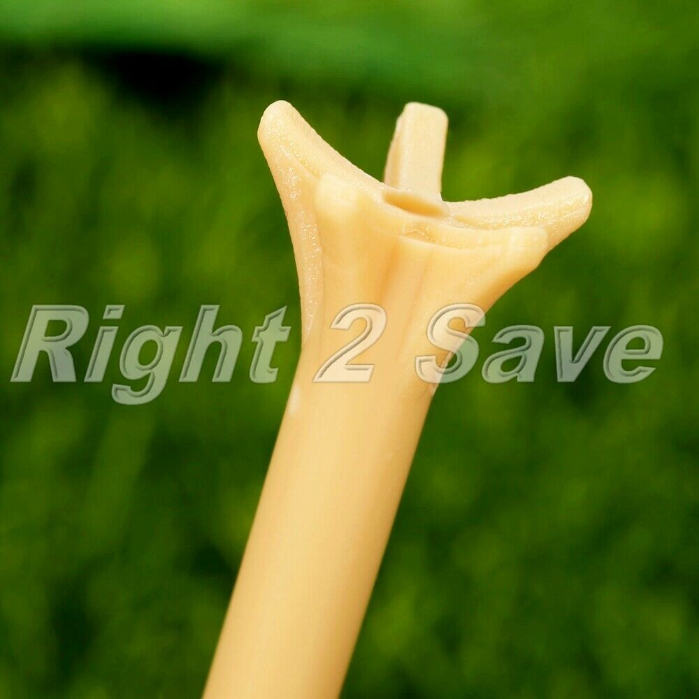 100Pcs Pack 83mm Plastic Frictionless Professional Golf Tee Wheat Color 5 Prong