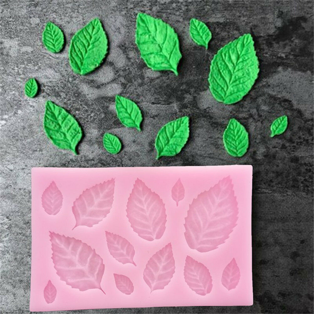 Leaf Shaped Silicone Mold Leaves Cake Decor Fondant Cookies Moulds Baking Too Tt