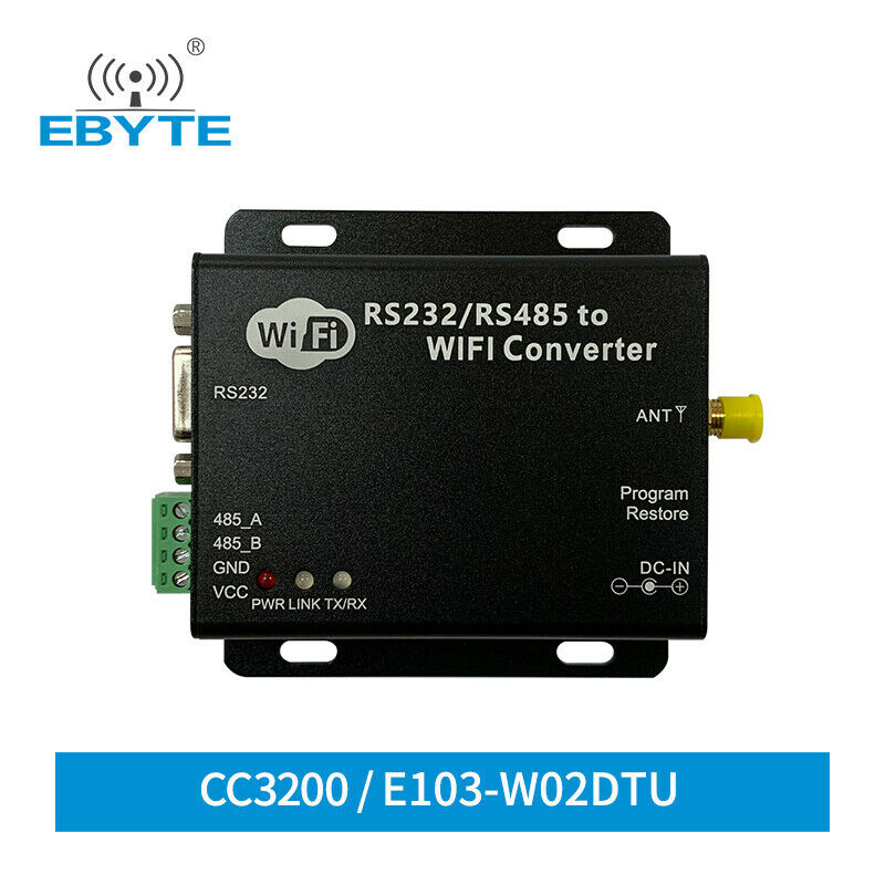 2.4ghz CC3200 E103-W02-DTU 20dBm RS232 RS485 WIFI Module RF Radio Transceiver