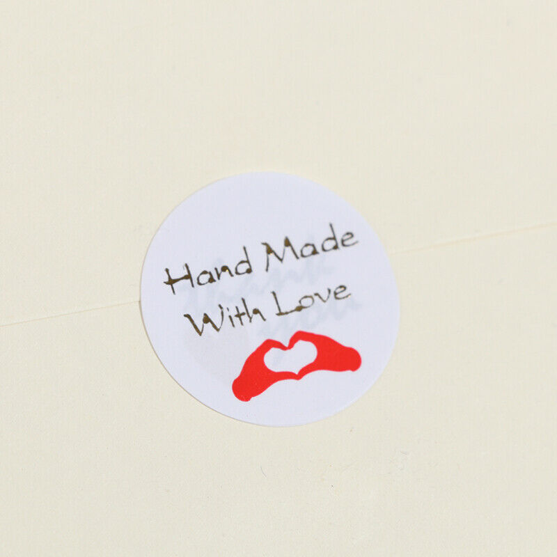 500pcs Hand Made With Love Stickers Scrapbooking for Package Seal Labels .l8