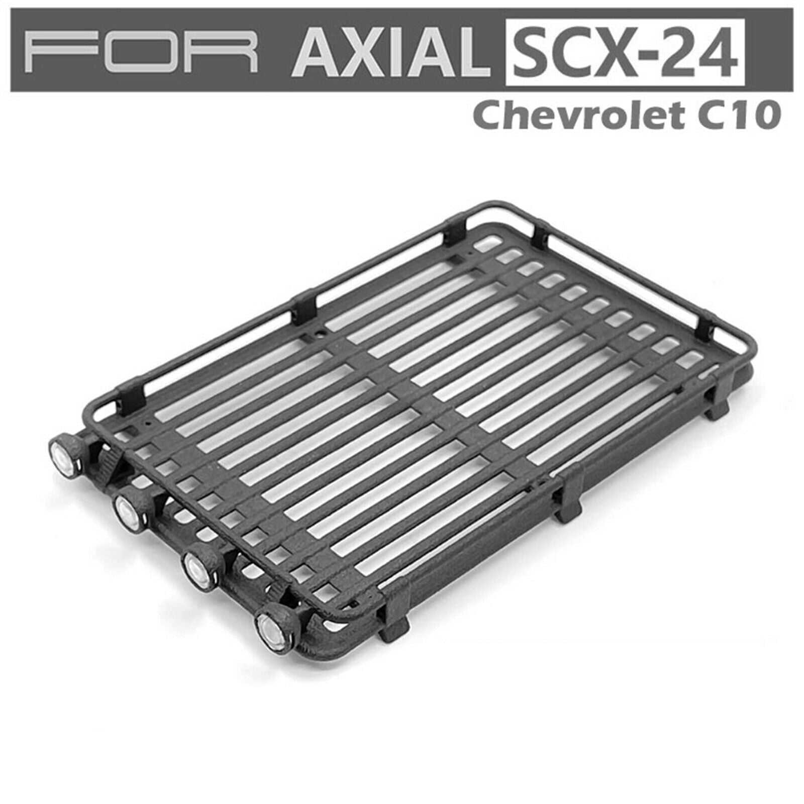 For SCX24 Chevrolet C10 TUBE RC Car Roof Luggage Rack w/ Decorative Lights Part
