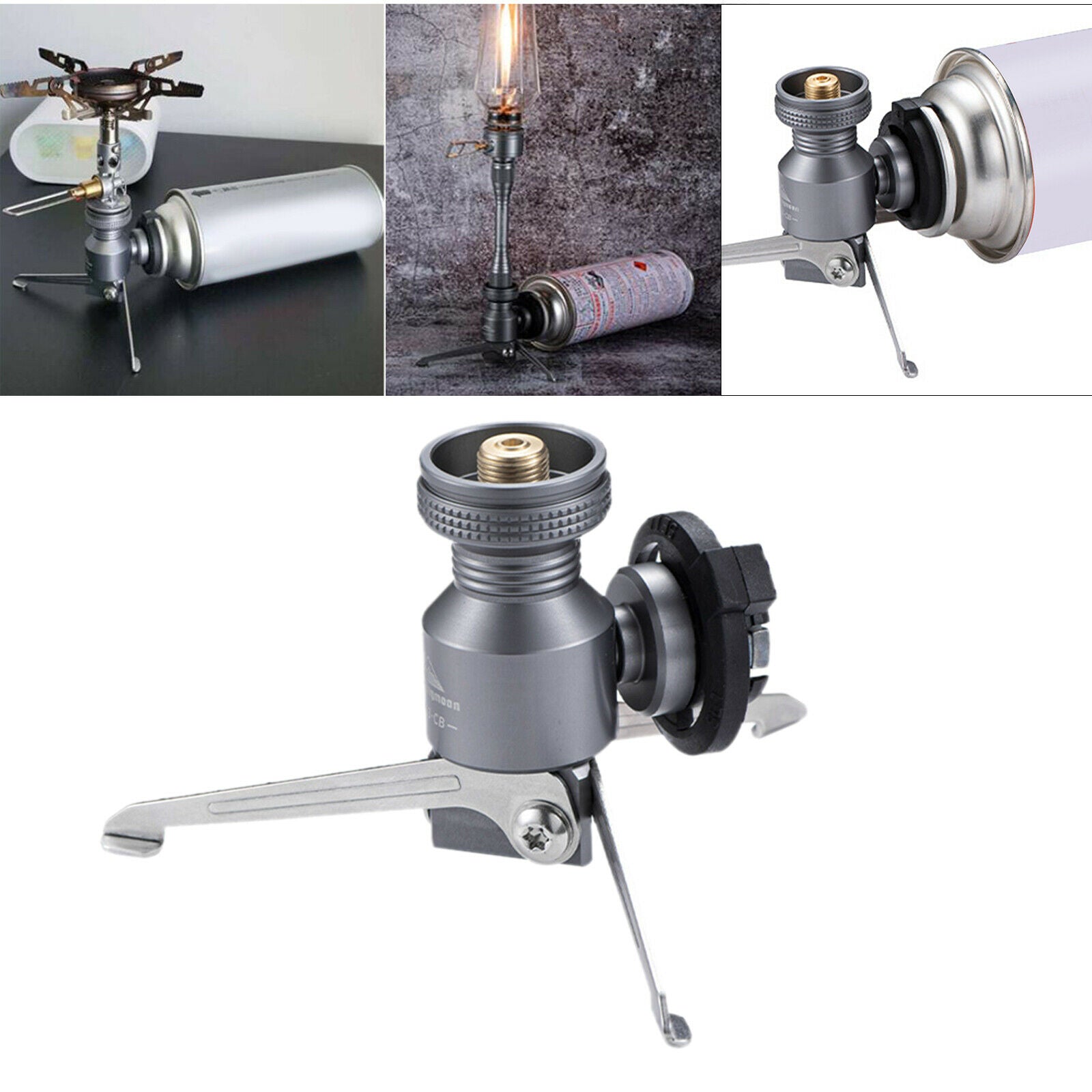 Campact Gas Canister Adapter Convert Collapsible Camping Picnic BBQ Cookout