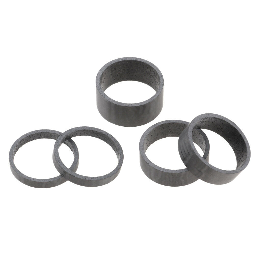 5 Pieces Bike Bicycle Carbon Fiber Washer Headset Stem Spacer 5/10/15mm