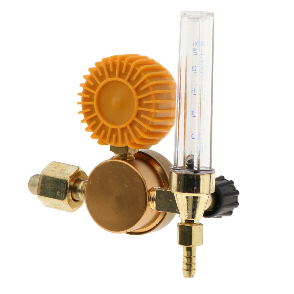 Mini Durable Brass Pressure Regulator Argon CO2 Welding Gauge Adapter Meter