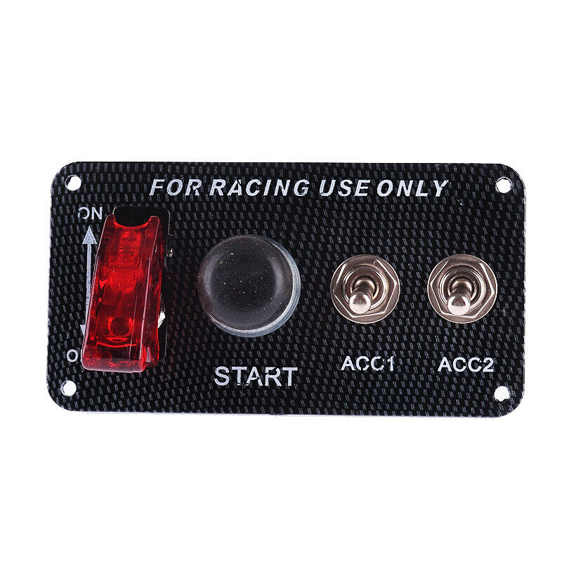 3+1 Racing Car 12V Ignition Switch Panel LED Engine Start Push Button Toggle