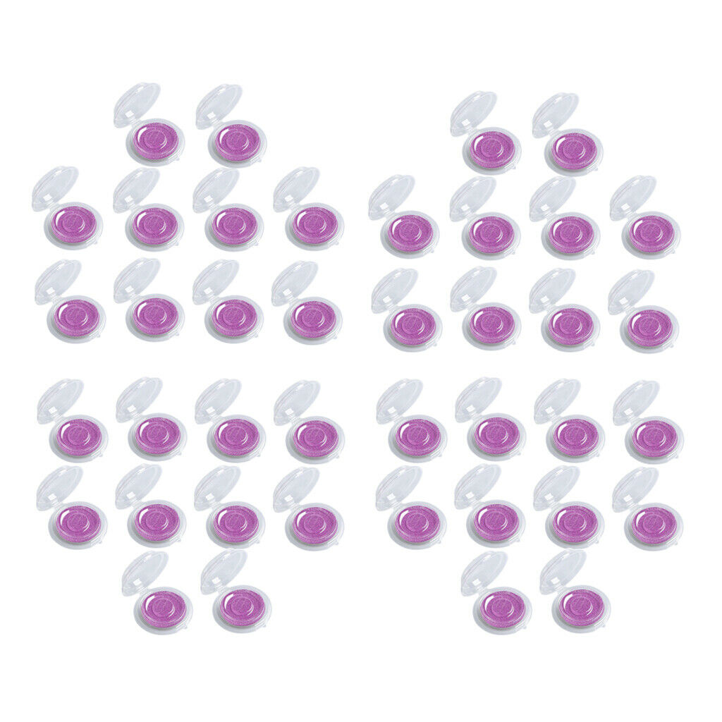 40pcs Portable Empty Plastic False Eyelash Care Storage Case Holder Rose Red