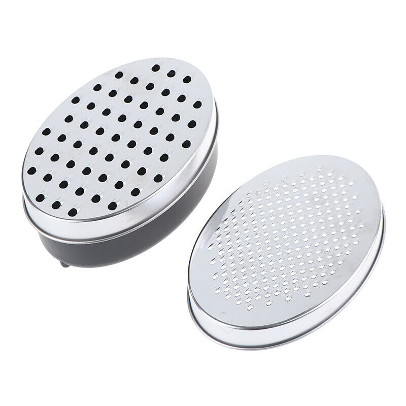 Black Slicer Cheese Grater Vegetables Stainless Steel Oval Box Container Gra XC
