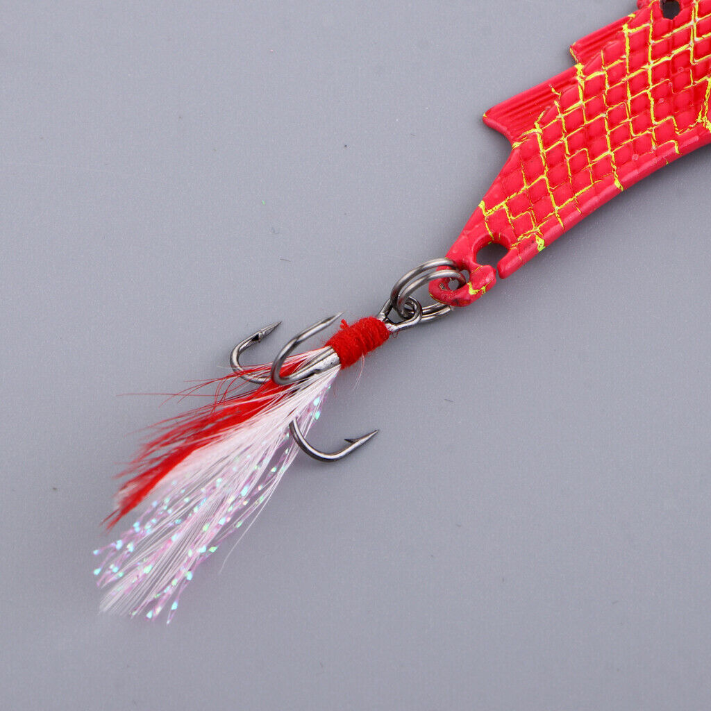 Metal Vibration VIB Fishing Lure Spinner Spoon Hard Bait Crankbaits Red