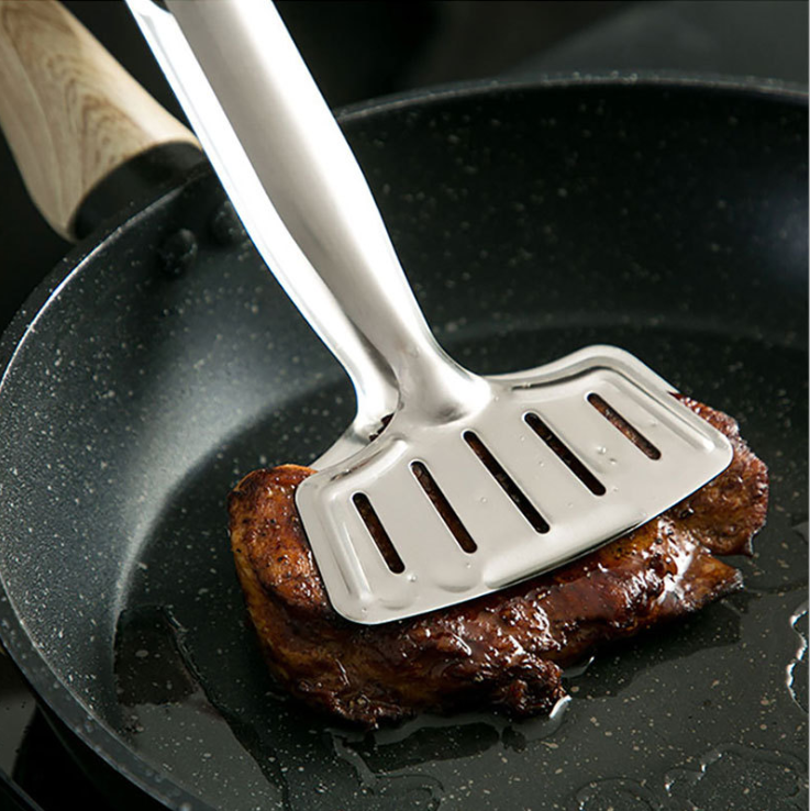 1Pcs Stainless Steel Frying Fish Shovel Kitchen Fork Tool Home Clip Fried Steak