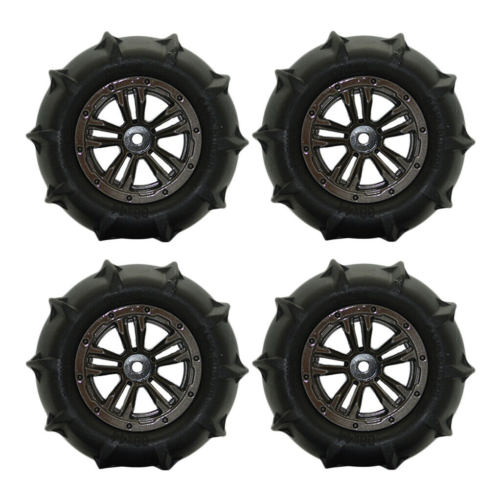 4 Pack RC Hobby Car 4WD Wheel Tyre for for Xinlehong Q901 Q902 Q903 Accs