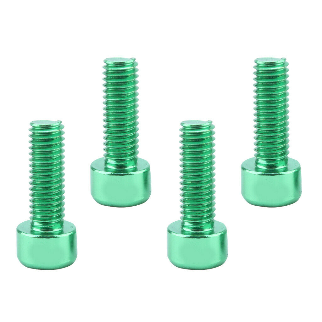 8pcs Green Bike Water Bottle Cage Holder Bolts Screws Hex Socket Screws Accs