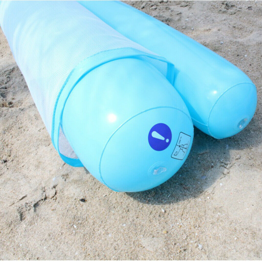 2 Pieces Pool Floating Hammock Inflatable Water Mattress Pillow Durable
