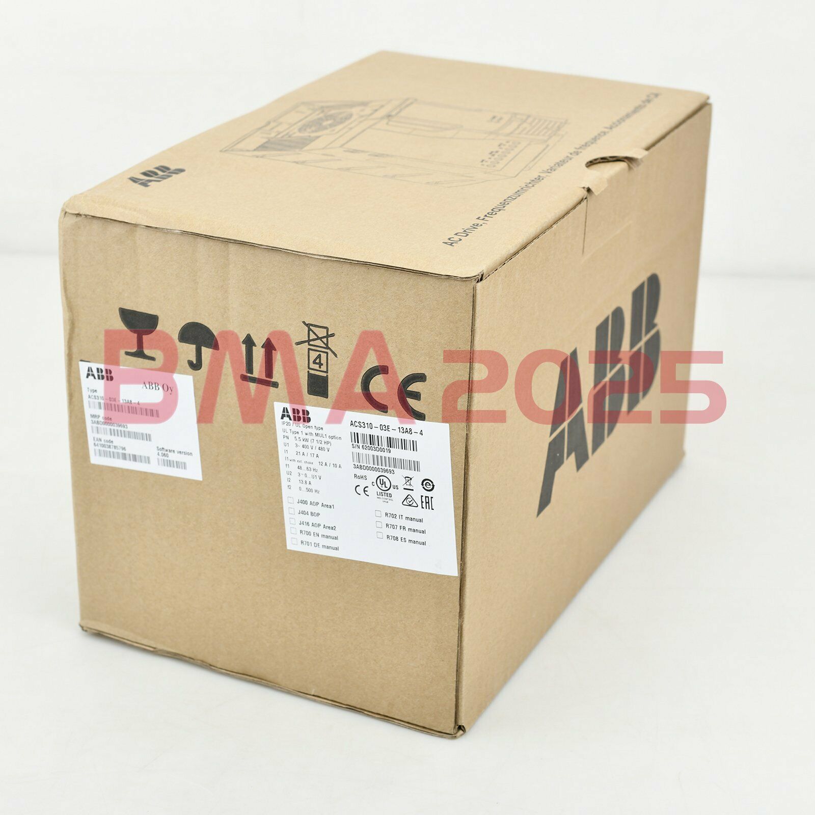 1PC Brand New ACS310-03E-13A8-4 inverter 5.5KW 1year warranty DHL free Ship AB9T