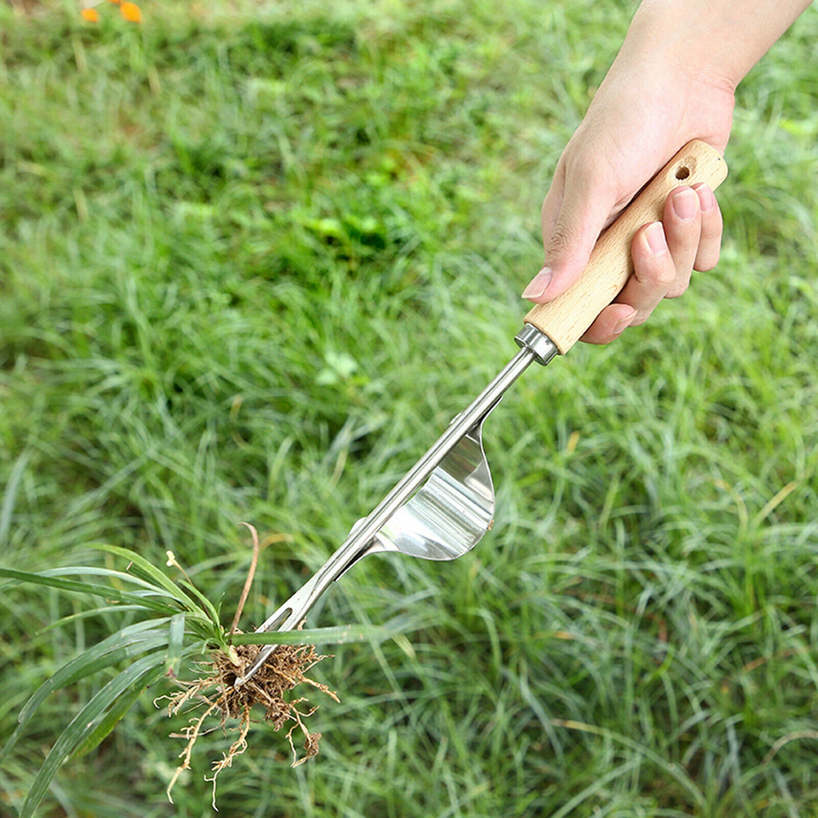 Portable Weed Removing Shovel Stainless Steel Weed Puller Deeper Digging