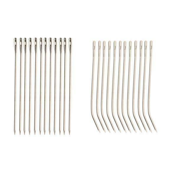 24PCS I J Shape Hair Extension Wig Sewing Needle Set, Hair Braids Track Threader