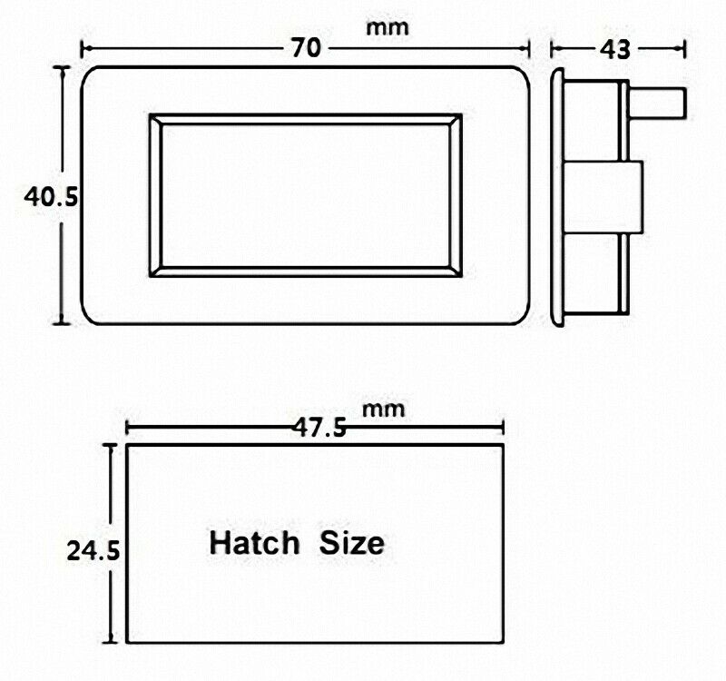 2 in 1 Panel Meter Doesn't Require Power AC 300V 50A Blue LCD Volt & Amp combine
