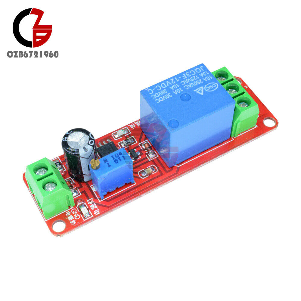 10PCS NE555 DC 12V Conduction Delay Relay Shield Module Timer Switch 0 to 10 Sec