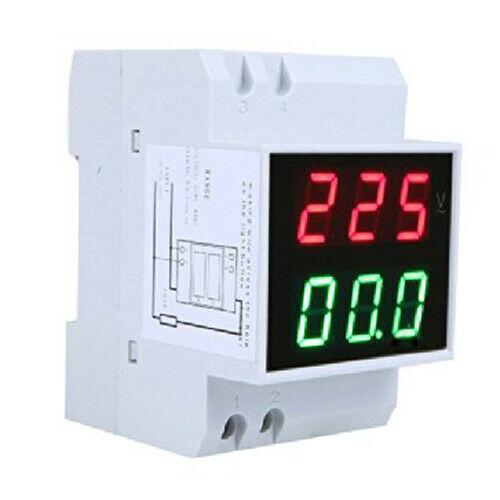 Digital Din-Rail LED Voltage Ammeter Current Meter Voltmeter AC80-300V 0.2-99.Q4
