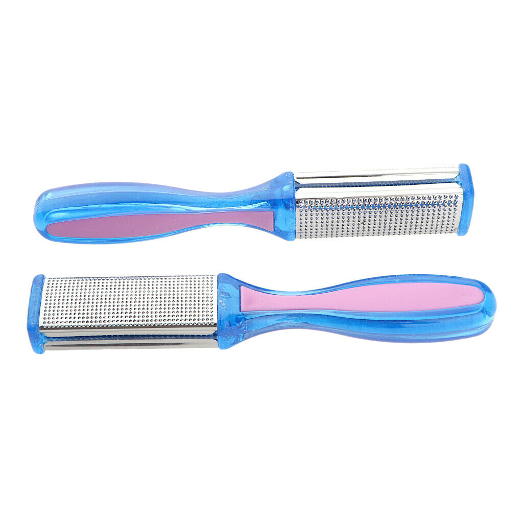 2pcs Dual Side Feet Care Scrub Dead Skin Callus Remover File Stainless